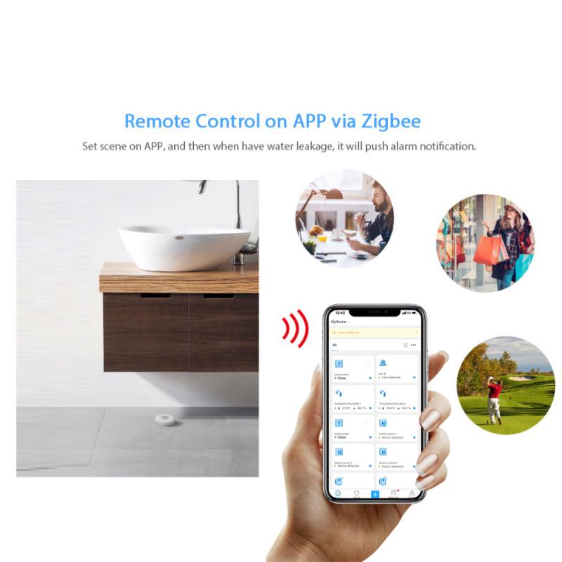 zigbee water sensor ewelink APP alarm water leakage detector Wireless water leak senor Water Level Overflow Alarm gateway needed