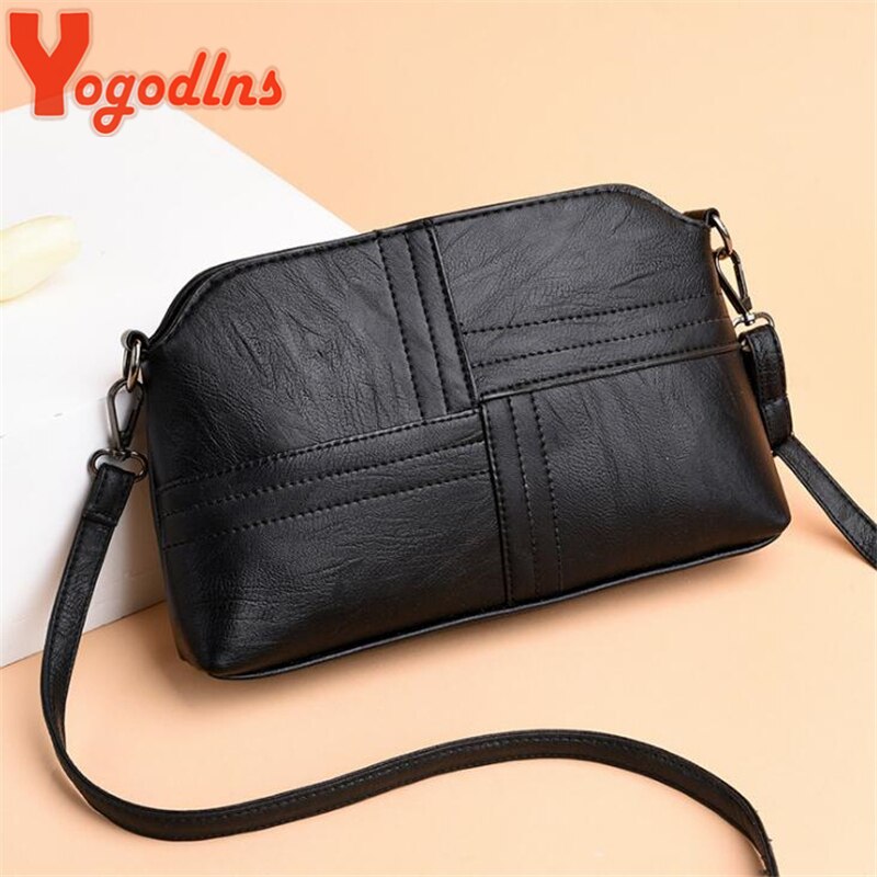 Yogodlns Casual PU Leather Women Crossbody Bag Shoulder Messenger Bags For Female Mother Small Phone Purse Bags Hiqh