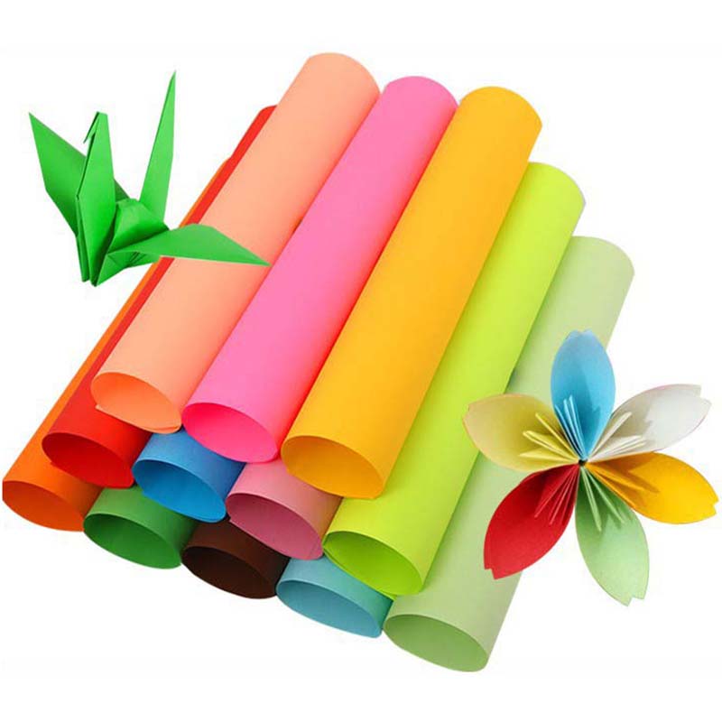 A4 Kopie Papier Geschäft Papier drucken Dokument 100 blätter Hinweis Papier Doppelseitige Farbe Handwerk Origami Mehrere Farben Optional