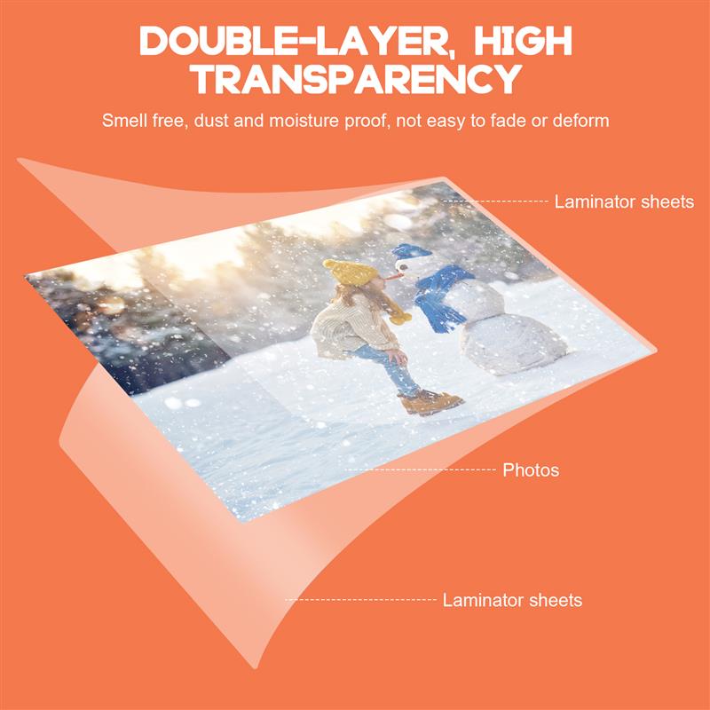 200Pcs Transparante Laminator Lakens Thermische Lamineren Zakjes Foto Opslag Plastic Vellen Lamineren Papier Voor Photo Document