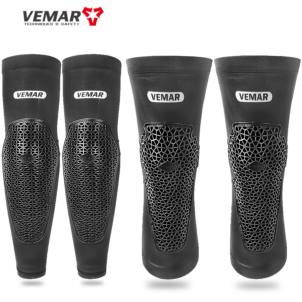 VEMAR Ginocchiere per moto traspiranti anticaduta Ginocchiere per motocross ad alta elasticità DH MTB Ciclismo Manicotti per moto Ginocchiere