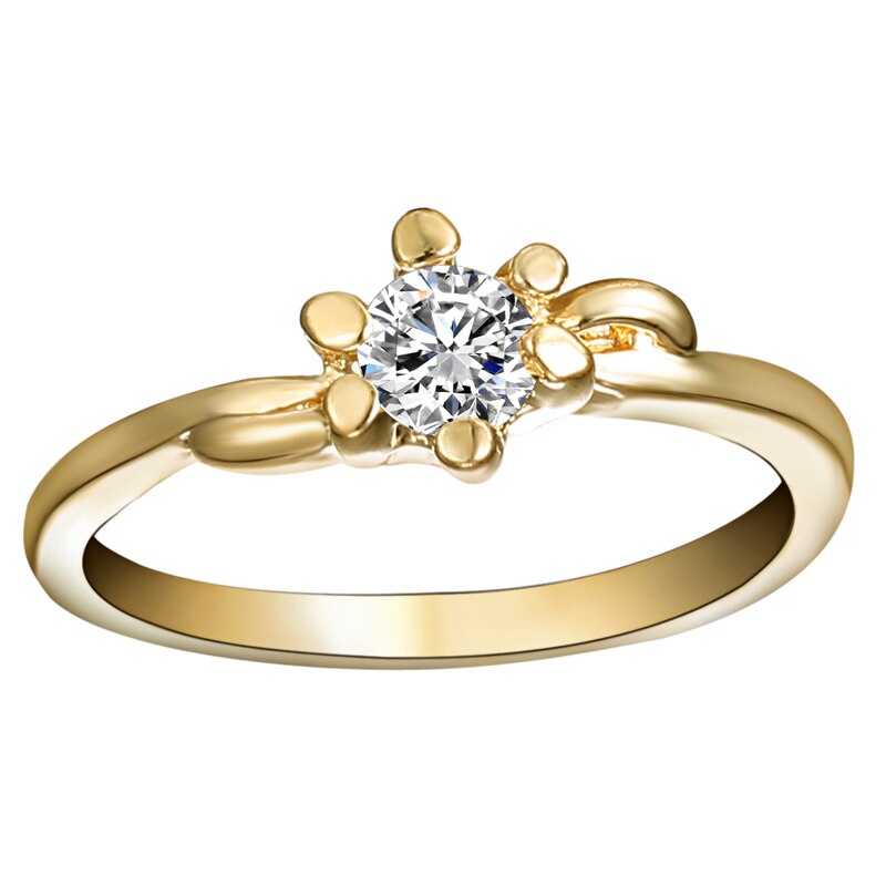 Mode Vrouwen Sieraden Set Crystal Gold Plated Hanger Ketting Stud Oorbel Ring Bloem Blad Wedding Accessoires