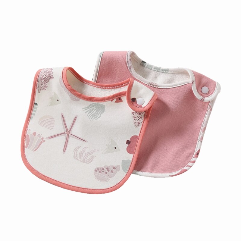 2Pcs Babyvoeding Bib Waterdicht Schort Handdoek Peuter Diner Bandana Spuugdoekjes