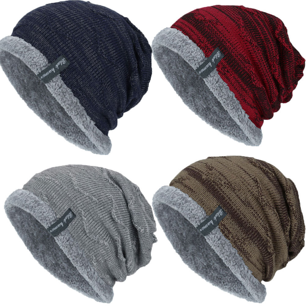 Warm Wintter Cat For Women And Men Unisex Plush Knitted Baggy Beanie Knit Hat Snow Caps Elastic Free Szie