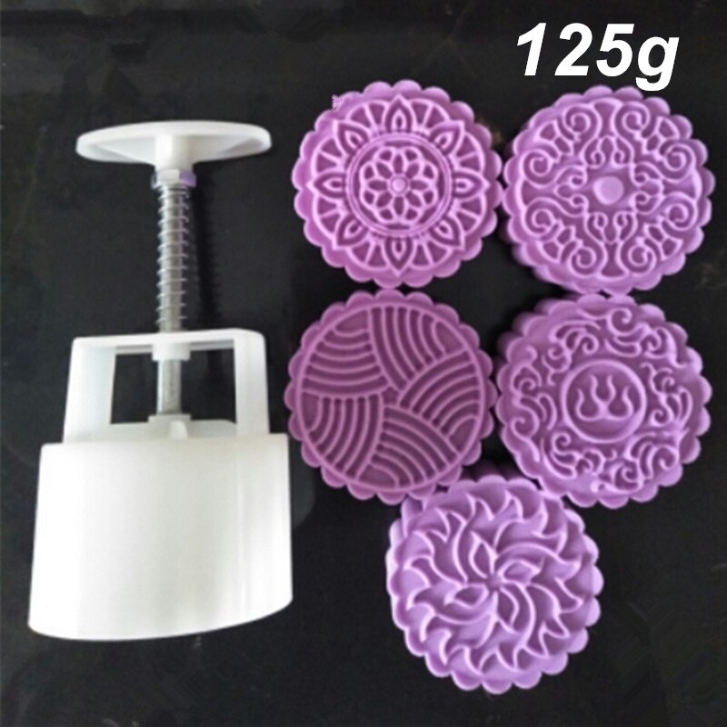 Moule à gâteau en forme de lune, 75g, 100g, 125g, outils de pâtisserie ronde pression manuelle, moule à gâteau en forme de lune en option 1 ensemble: HY36