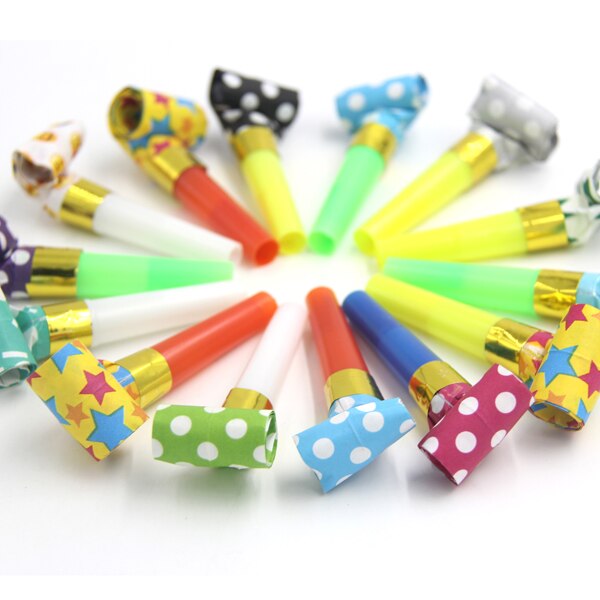 Noicemaker20 Pcs Kleurrijke Klapband Fluitjes Stippen Fluitje Blazen Draak Kids Verjaardagsfeestje Gunsten Decoratie Benodigdheden: Default Title