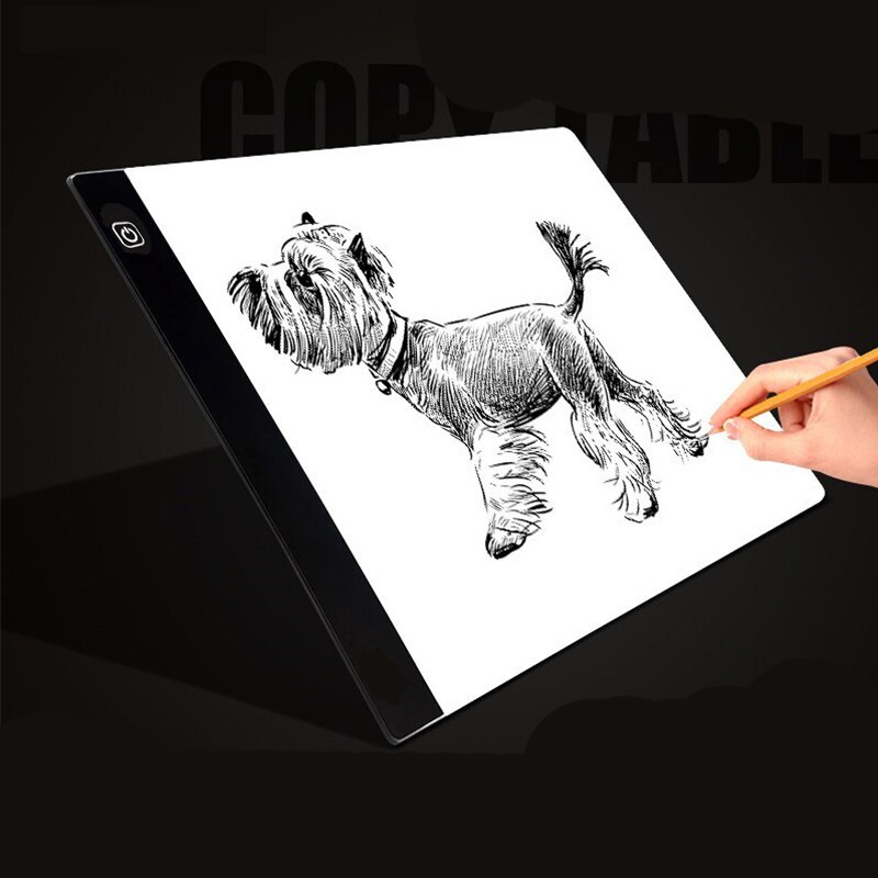 Acrylic LED Sketch Board For A4 Paper Adjustable LED Soft Eye-protection Lighted Drawing Writing Board USB Charging HWC
