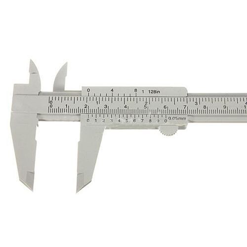 Mini Remklauw Vernier Grijs Plastic Gauge Micrometer Meetinstrumenten '150 Mm 6"