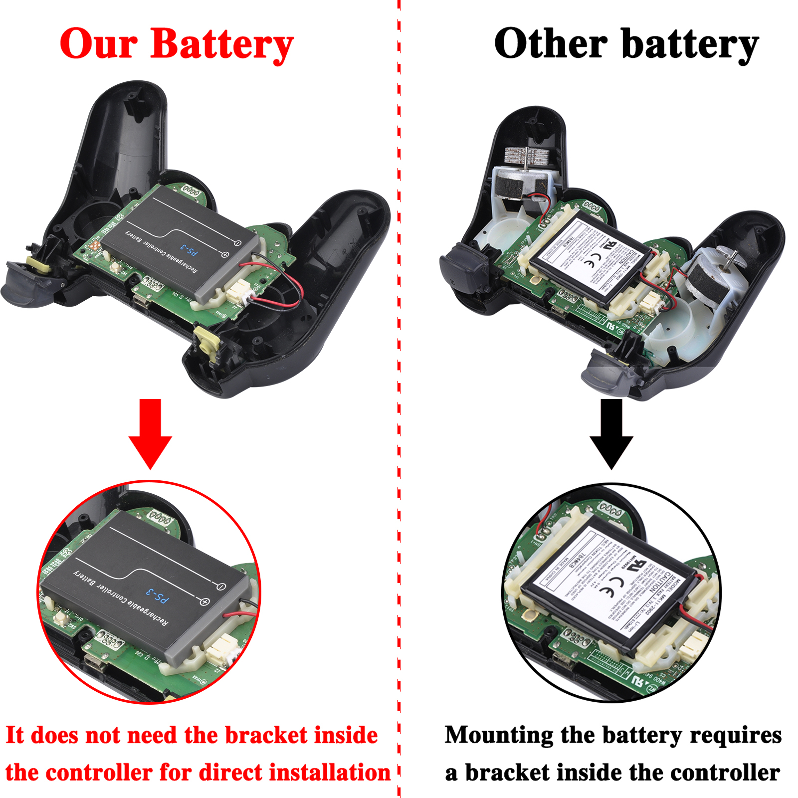 Batterie de contrôleur Batmax PS3 LIP1359 LIP1859 LIP1427 batterie PS3 pour Sony Playstation 3 Dualshock 3 PS3 contrôleur Bluetooth