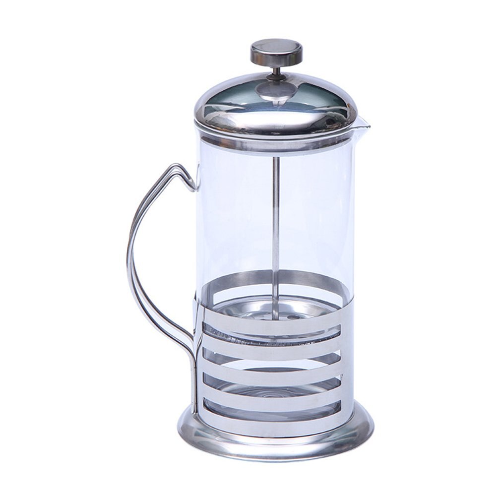Roestvrij Staal Koffie Pot Franse Pers Theepot Draagbare Roestvrij Staal Thee Maker Huishoudelijke Eenvoudige Thee Maker: 600ml