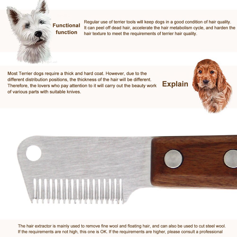 Outil de nettoyage et de décapage portable, accessoires pour la maison, portable, chat, chien, manche en bois, épilation des poils d'animaux, brosse de toilettage