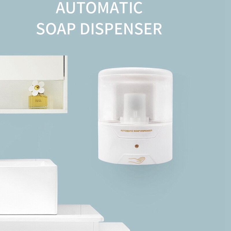 Automatic Soap Dispenser Wall Mount, Dispenser 600Ml Gel/Liquid Touchless Hand Soap Dispenser for Home School Office