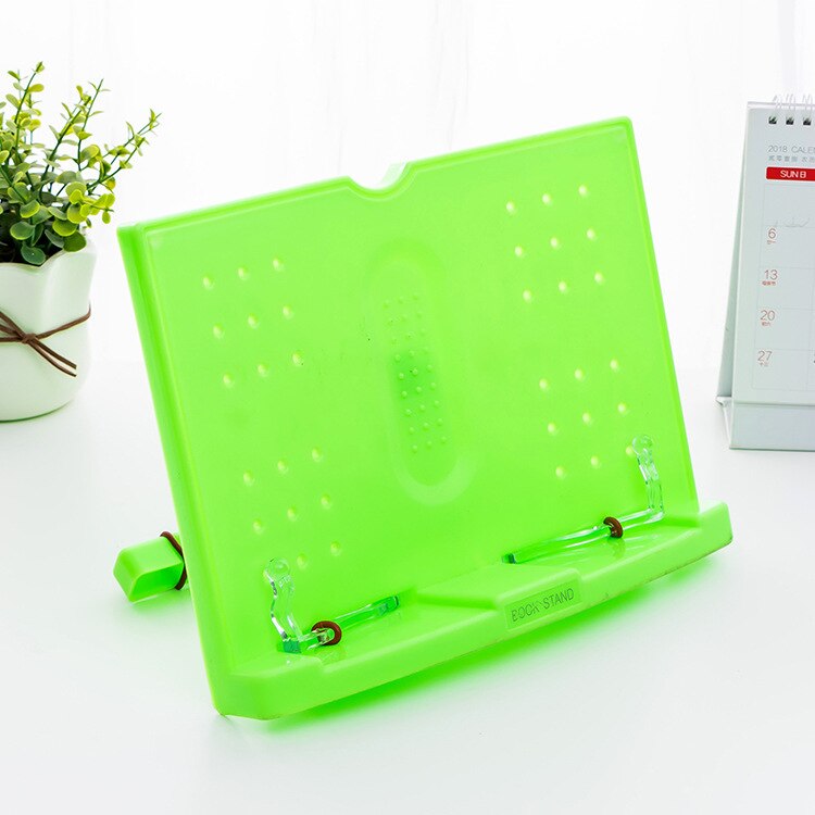 Yisuremia Multifunctionele Boek Houder Stand Plastic Desktop Reading Frame Computer Map Rack Bladmuziek Boek Houder Stand: green