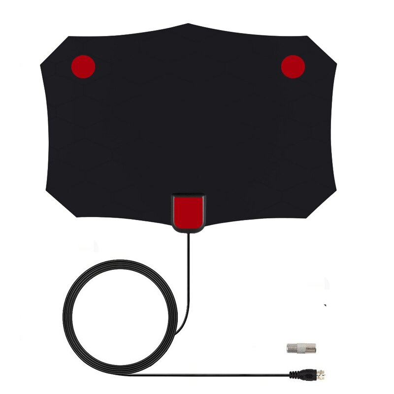 Flat Indoor TV Aerial HD Signal Amplifier HDTV Digital TV Antenna HDTV 50 Miles Range VHF UHF TV Antenna For Digital TV