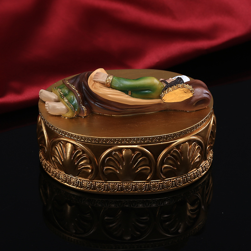 Homhi Saint Joseph Jewelry Box Religious Ornaments Christian Desktop Decoration Resin Crafts Decoration Accessorie HBJ-075