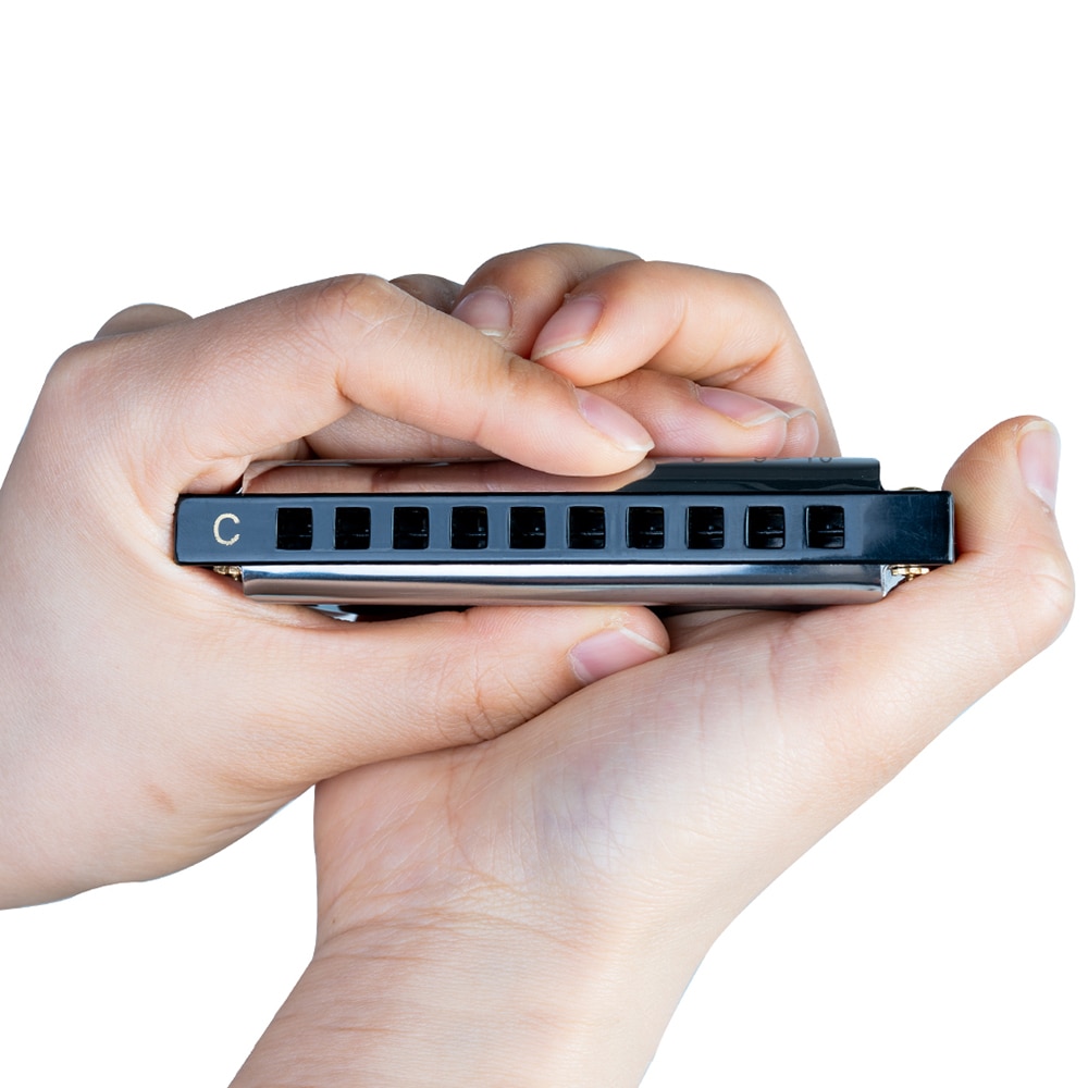 Naomi förseglade 7 st munspel bluesband munspel set (c, d, e, f, g, a, bb nycklar ) 10 hål med vadderad bärväska