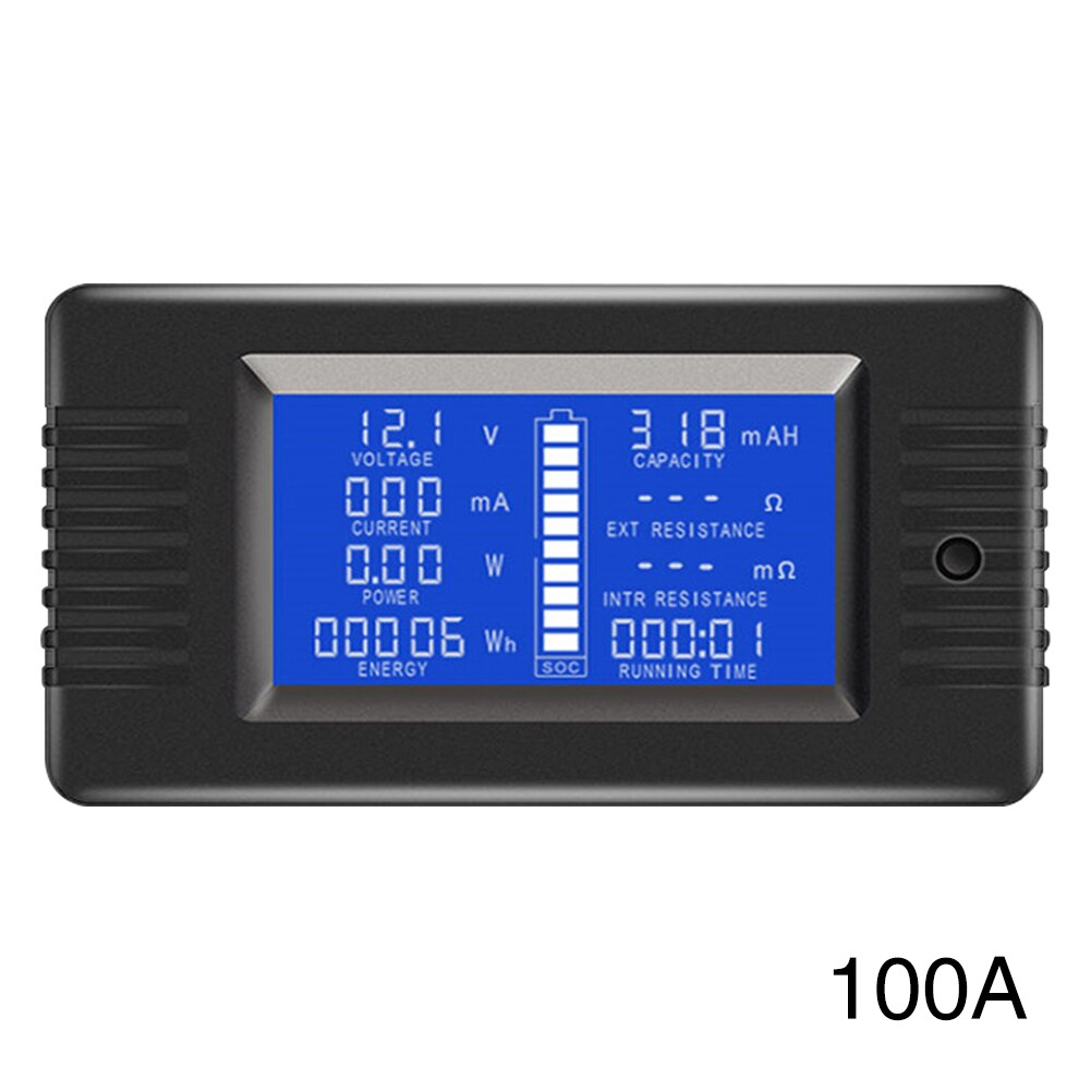 Eenvoudig te installeren lcd-scherm met weerstand, engelse 0-200v- monitor batterijtester, spanningsmeter met achtergrondverlichting, zonne-autovoltmeter