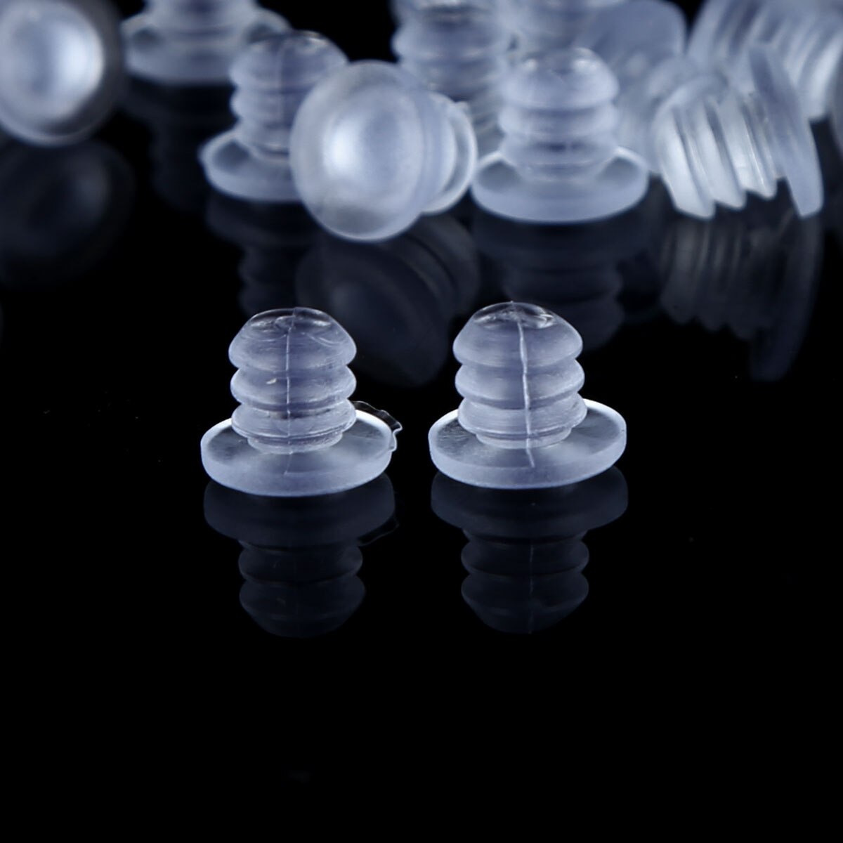 30 stykker små klare gummi glasplade kofangere afstandsstykker anti kollision indlejrede bordmøbler blød stamme kabinet kofangere