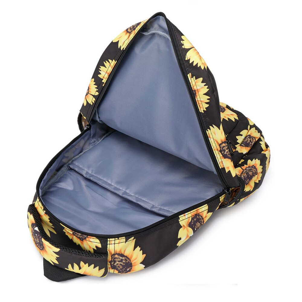 Mochila con estampado de girasol de atinfor, mochilas escolares reflectantes para niñas, mochilas para ordenador portátil, mochila escolar con Floral