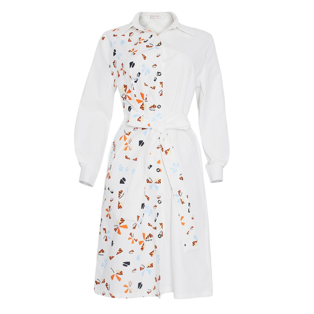 MD African Dresses For Women Africa Print Dashiki Shirt Dress Ankara Midi Dresses Cardigan Blouse Top Outfit