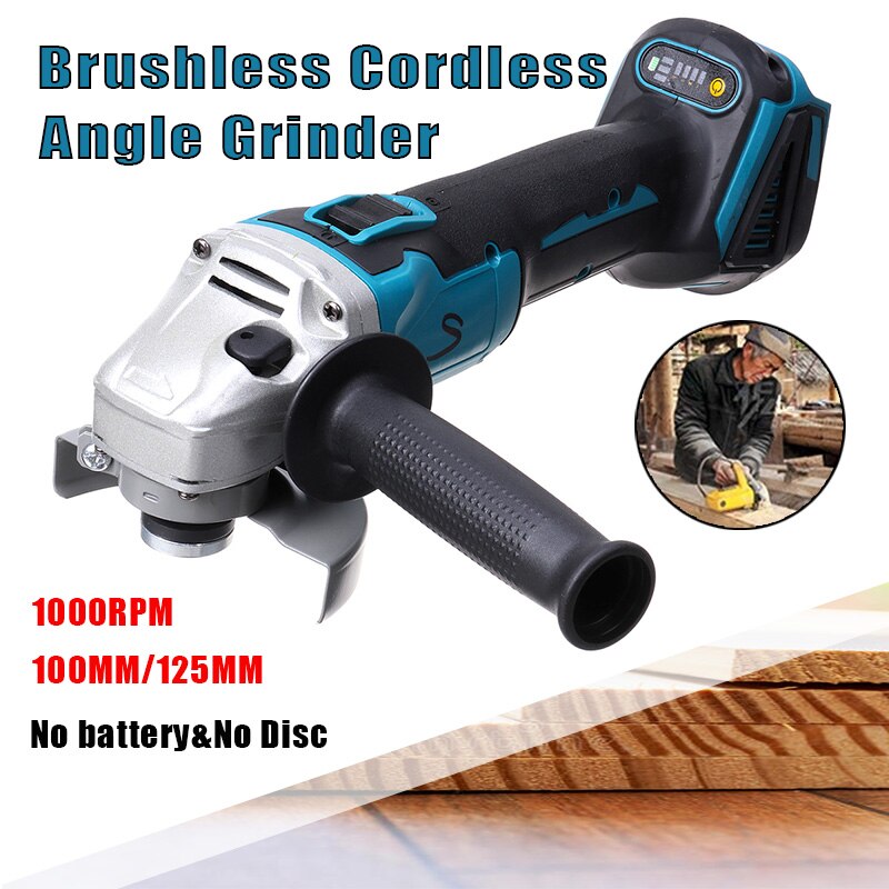125mm/100mm Brushless Cordless Angle Grinder 4 Variable Speed Electric Grinding Machine DIY Power Tools For Makita 18V Battery