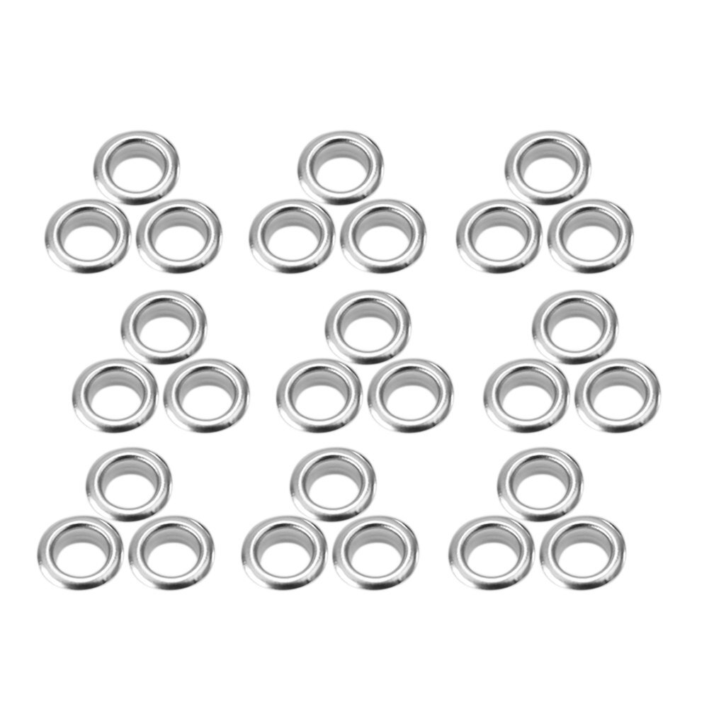 Ojete para ropa de 8mm de Metal plateado, 200 Uds., para Scrapbooking, bricolaje, con ojal