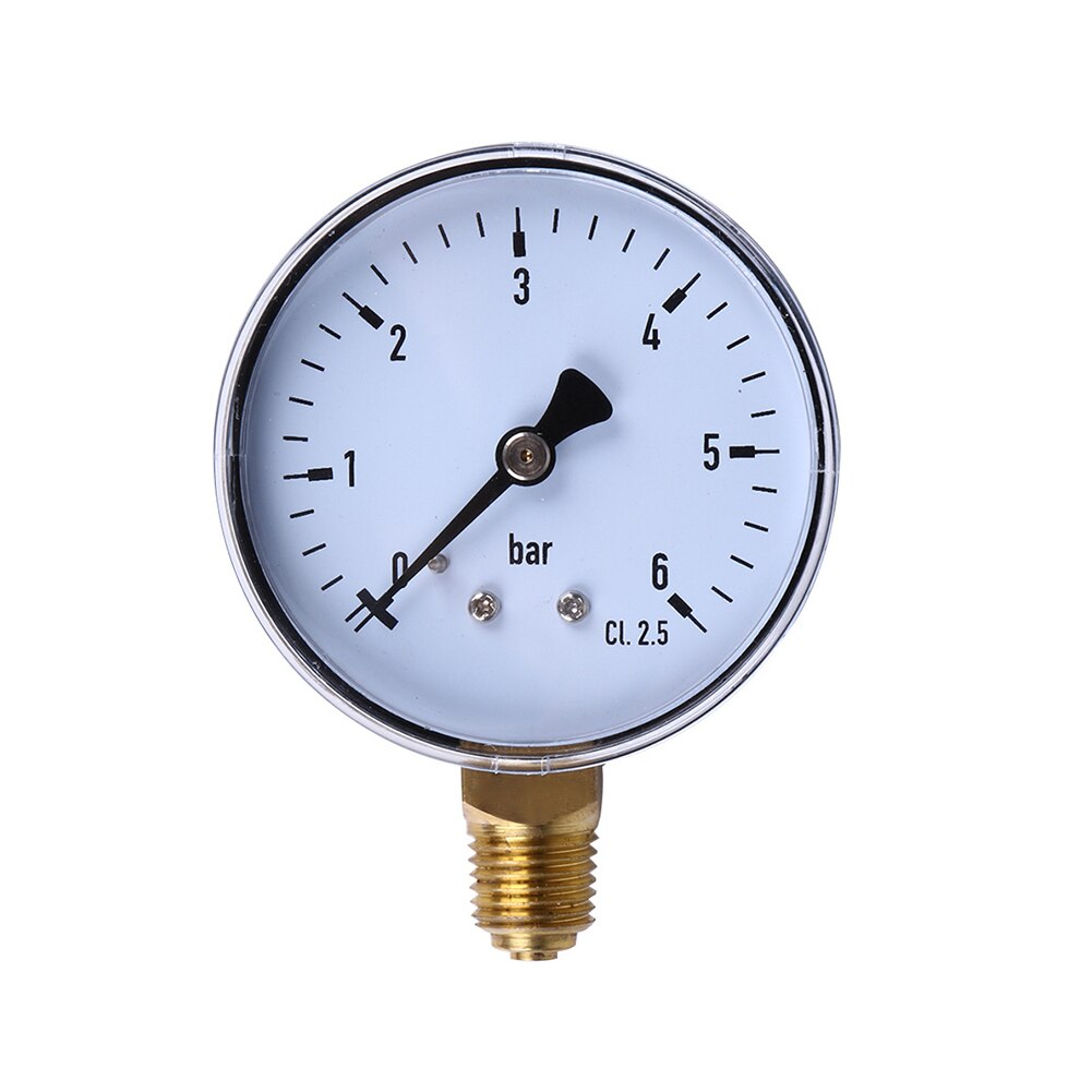 Air Pressure Gauge Instrument Side Mount Accessories Dial Water Oil Home 0-6 Bar Accurate Measurement Manometer 1/4 Inch NPT