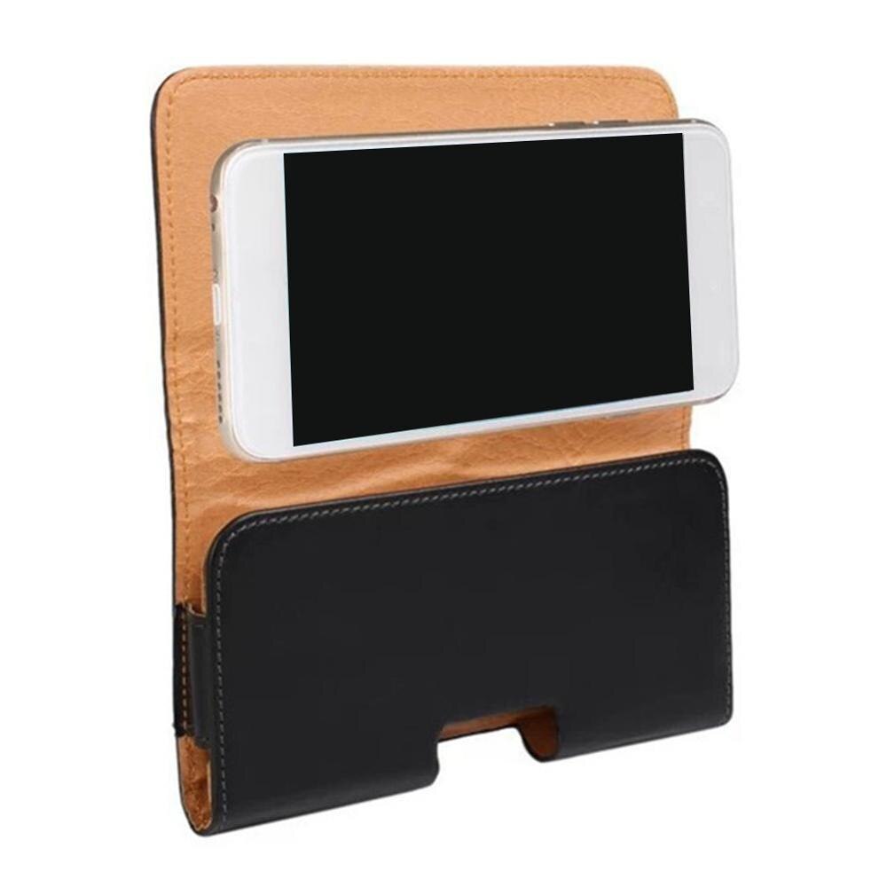 1 Pcs Universal Leather Phone Belt Case Waist Bag Magnetic Pouch Cover Clip Belt G5F4