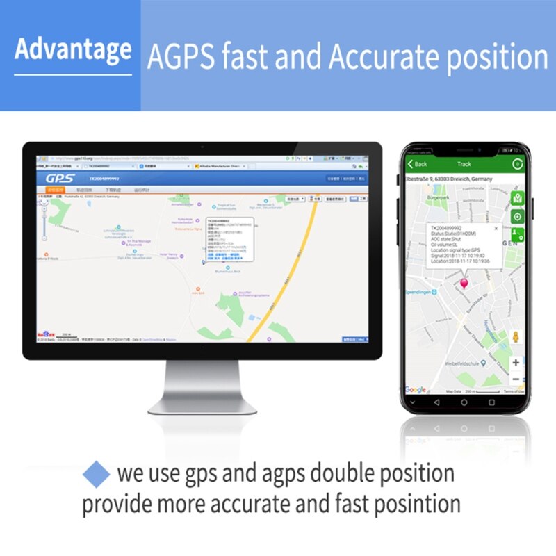 Voertuig vrachtwagens tracker anti-verlies gps/gprs/gsm monitoring systeem locator met gratis app voor auto's motorfietsen smartphones