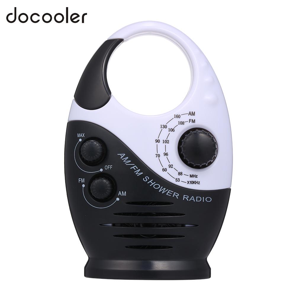 Docooler Mini Am/Fm Douche Radio Badkamer Waterdichte Radio Opknoping Muziek Radio Ingebouwde Luidspreker Voor Badkamer Zwemmen Zwembaden