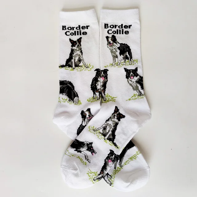 Crew Funny Women Socks Border Collie Schnauzer Lab Scottie Beagle Boxer Pug Bulldog Sheltie Golden Doodle Retriever
