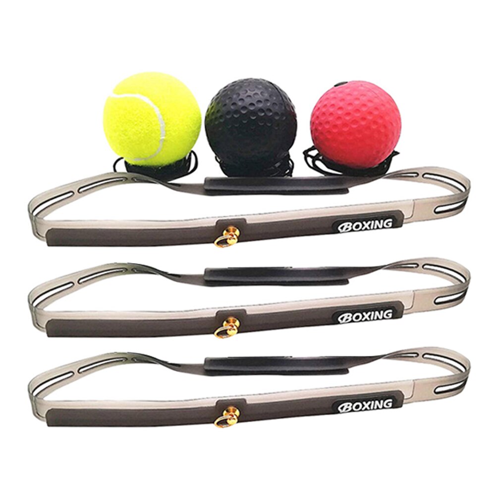 Bolas para reflejos de boxeo, con banda para el sudor, reacción, agilidad, entrenamiento, decoración cómoda, 3 uds.