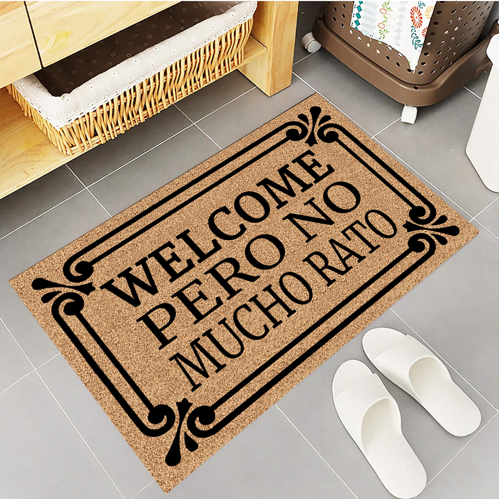 Non-Slip Rubber Doormat, Welcome Pero No Mucho, Rato Door Mats, Funny Entryway Rug, Home Porch, Dust, Cute Foot Mat, Home Decor