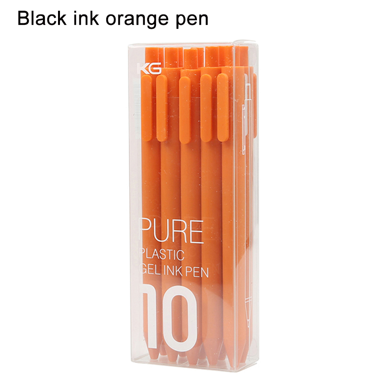 Kaco gelstifte-einstellen mit schwarzer und farbiger tinte, einziehbar, für freundlicher und erwachsene zum malen, 0.5mm extrafeine spitzen, niedliches schreibwarenset: Orange