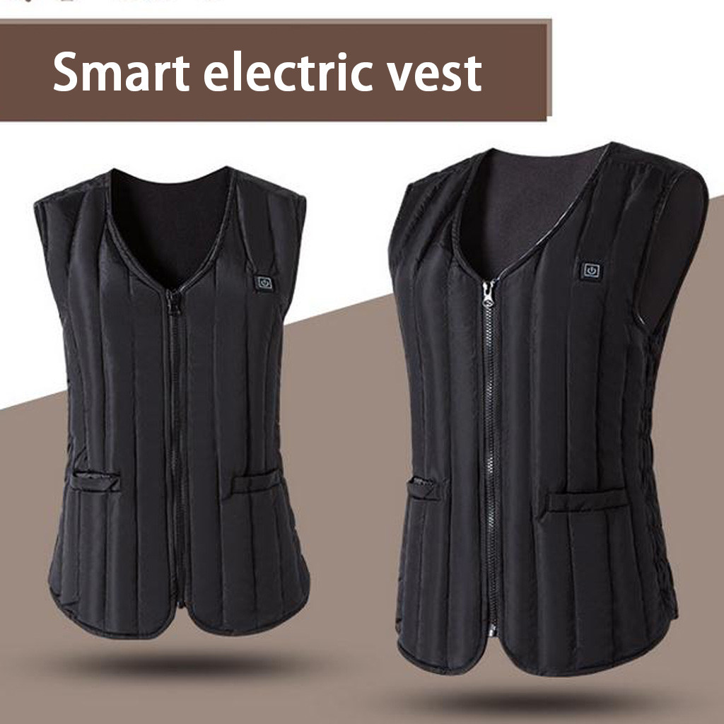 Mannen Vrouwen Outdoor USB Infrarood Verwarming Vest Jas Mouwloos Vest Pocket Met Wol Hooded Winter Losse Vest Vissen
