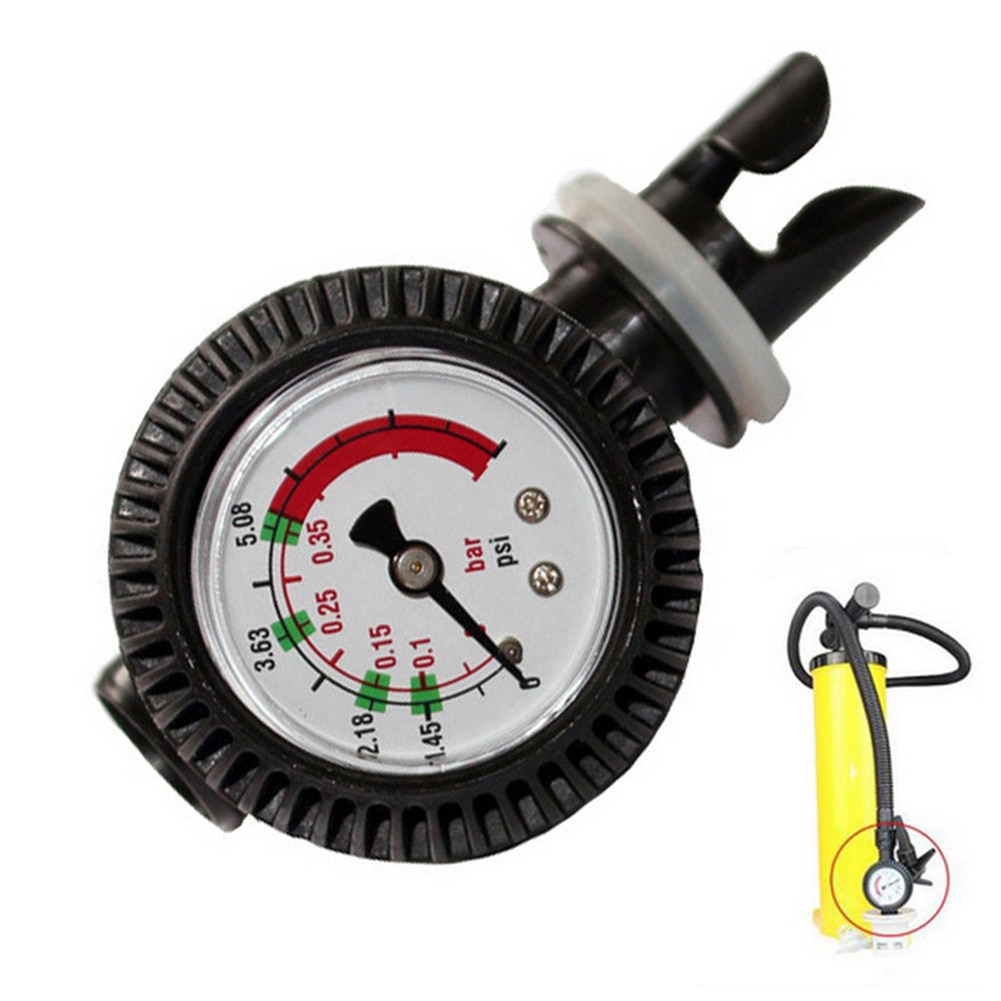 5.08psi PVC Pressure Gauge Air Thermometer Test Manometer For Inflatable Boat Kayak Board Surfing Air Pressure Gauge