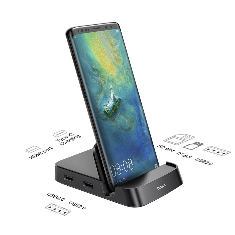 Station d'accueil de moyeu de Type C Baseus pour Samsung S20 S10 S9 Dex Station de protection USB C vers HDMI adaptateur secteur pour Huawei P30 P20 Pro: Default Title