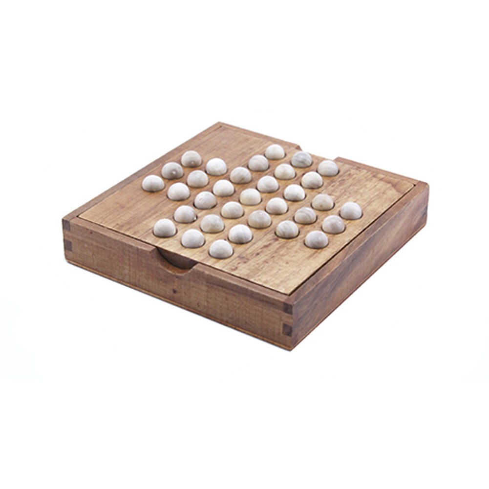 Einzigen Holz Solitär Spiel freundlicher Schach Bord Unterhaltung Erwachsene ungiftig Entwickeln Intelligenz Pädagogisches Spielzeug Klassischen
