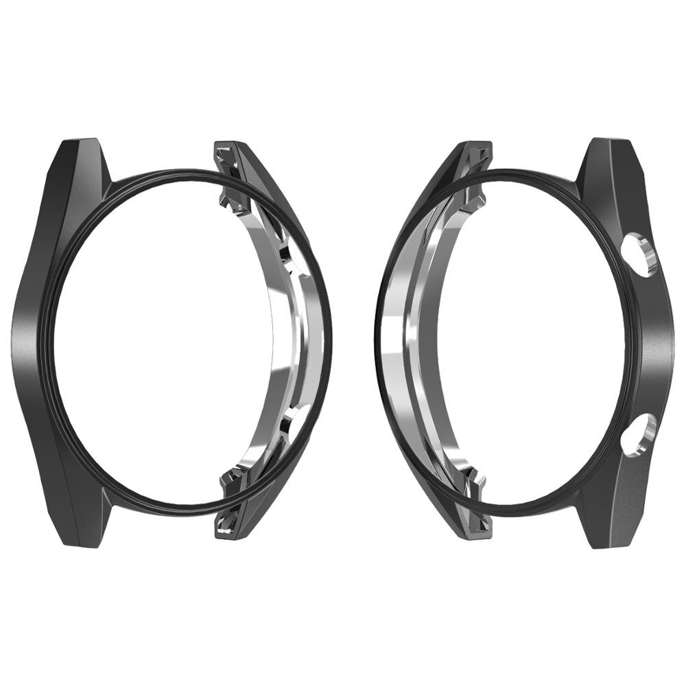 Ultra Slim Protector Case Voor Huawei Horloge Gt 46Mm Soft Hollow Out Horloge Cover Huawei Gt Horloge Case Beschermende bumper Shell: Black