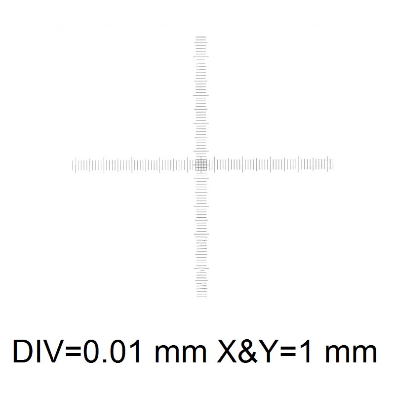 20mm mikroskop mikrometr cel kalibracji okular mikrometr X Y krzyż linijka igły koncentryczne półokrągłe siatka skala: MS-1-HS1