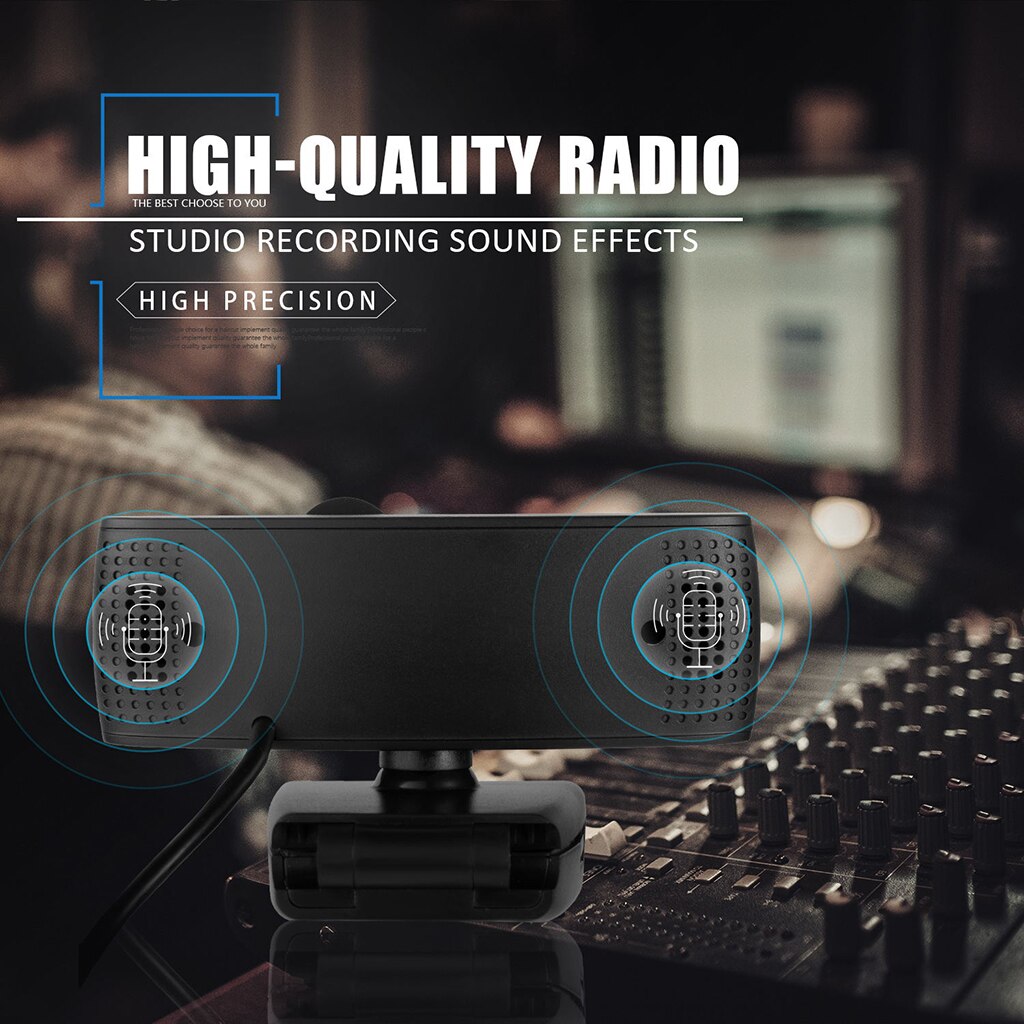 Webcam 1080 4K 2K Focus AutoFocus Web Cam USB PC Computer Microphone Desktop 360° Camera Video Widescreen Live Cam 800W