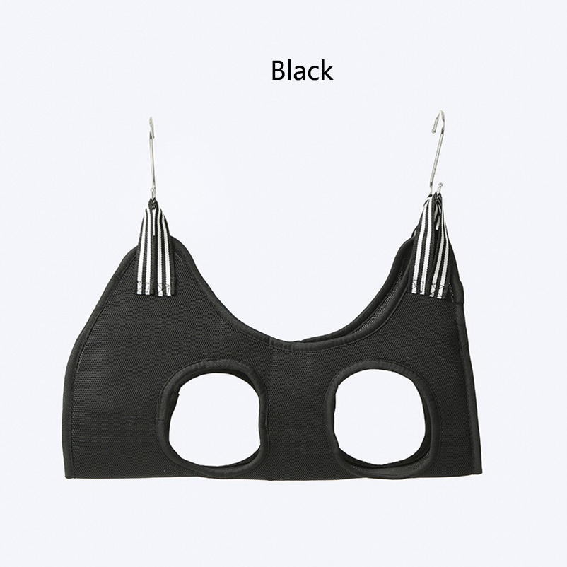 -selling pet cleaning beauty hammock cat puppy bathing nail trimming auxiliary tools pet supplies: M / black