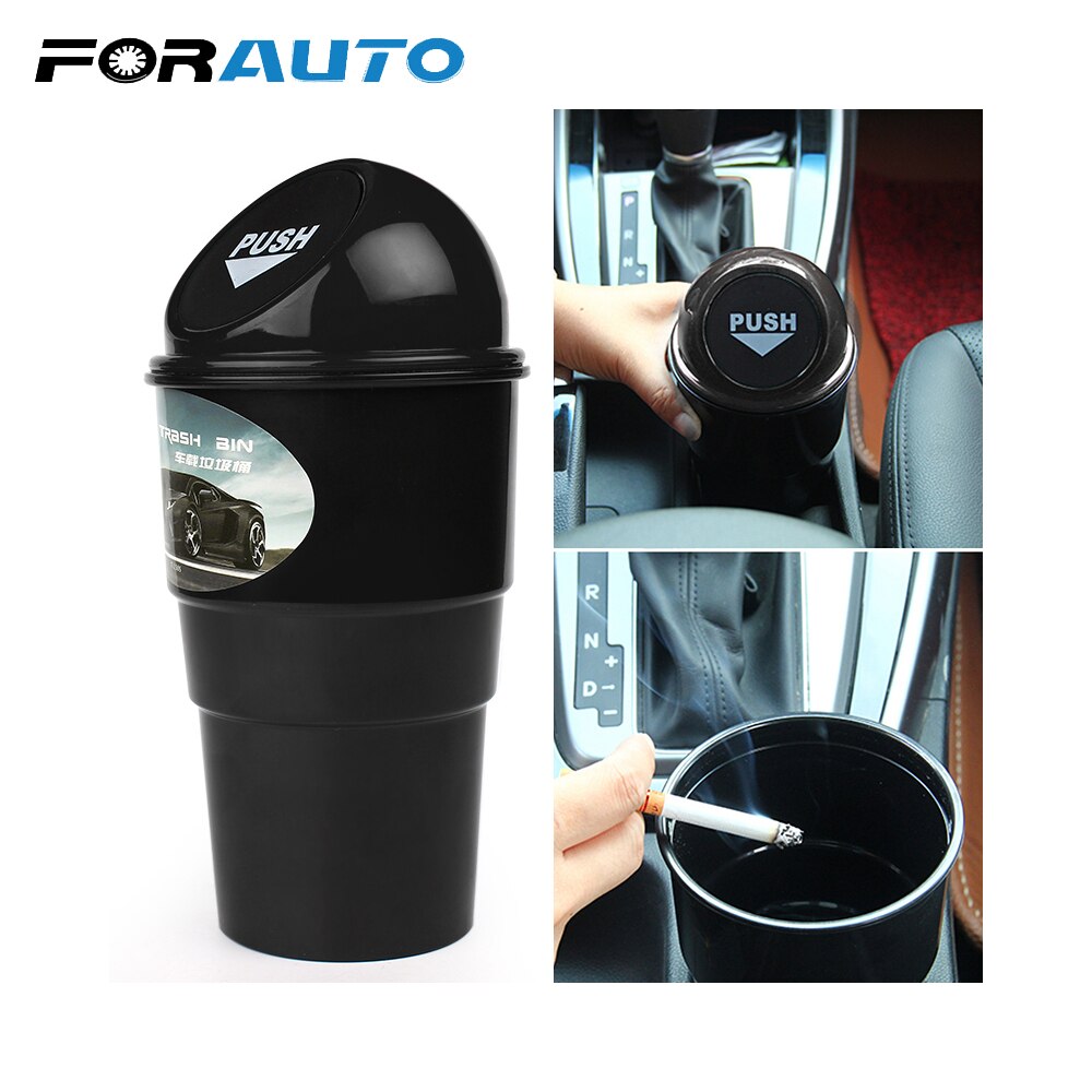 FORAUTO Car Trash Bin Portable Convenient Car garbage Can Dust Storage Holder Bin Styling Car Rubbish Collector