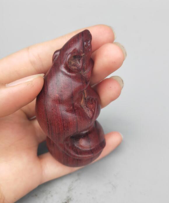 China Home collectie handwerk houtsnijwerk rat kleine standbeeld
