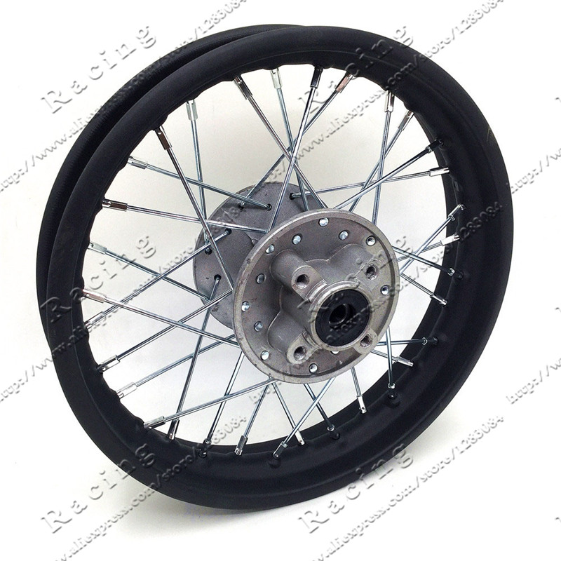 Cercle de jante en fer de moto 1.85-12 pouces pour moto hors route, 80 / 100-12 pouces