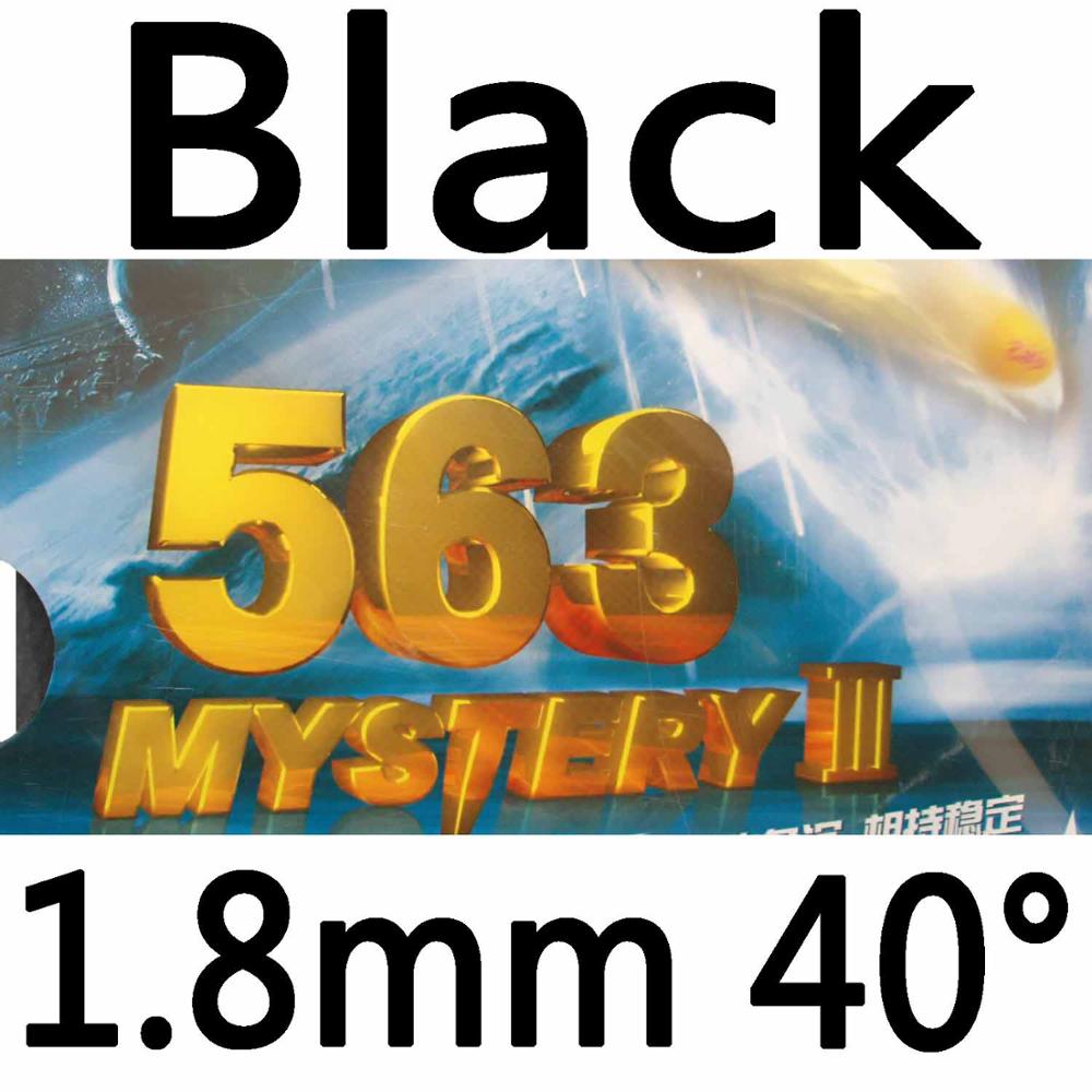 Originele RITC Vriendschap 729 563 MYSTERY III medium pips-out tafeltennis rubber met spons: Black 1.8mm H40