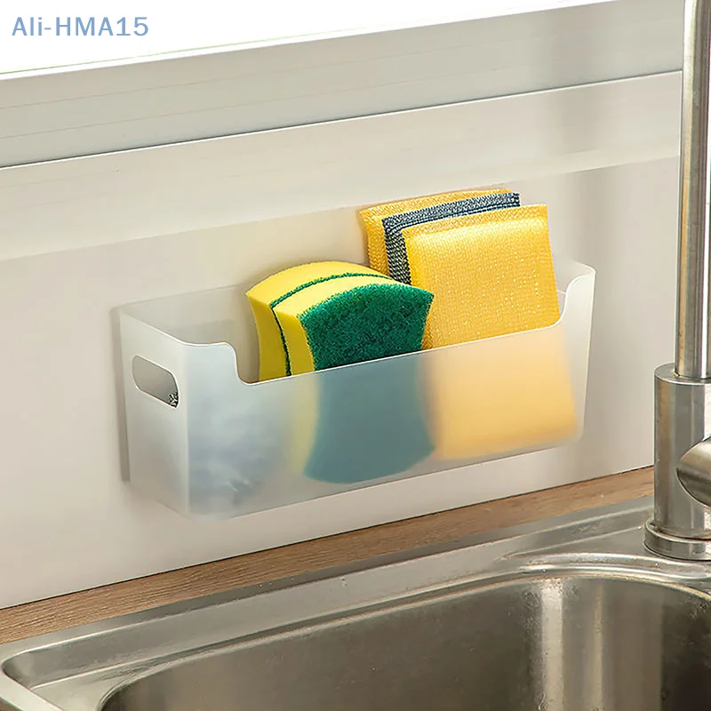 Kitchen Wall-mounted Adhesive Storage Rack Multifunctional Cabinet Door Box Under Sink Drawer Shelf Bathroom Organizer Drawer