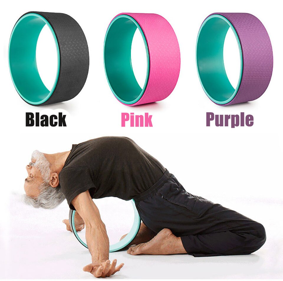 Tpe yoga cirkler pilates talje form bodybuilding abs gym træning yoga hjul tilbage træningsværktøj til fitness