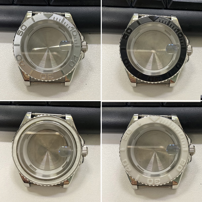 40mm Stainless Steel Watch Case Sapphire Mirror Case Watch Accessories Suitable for 8215/8200/821A and Mingzhu 2813 Movement