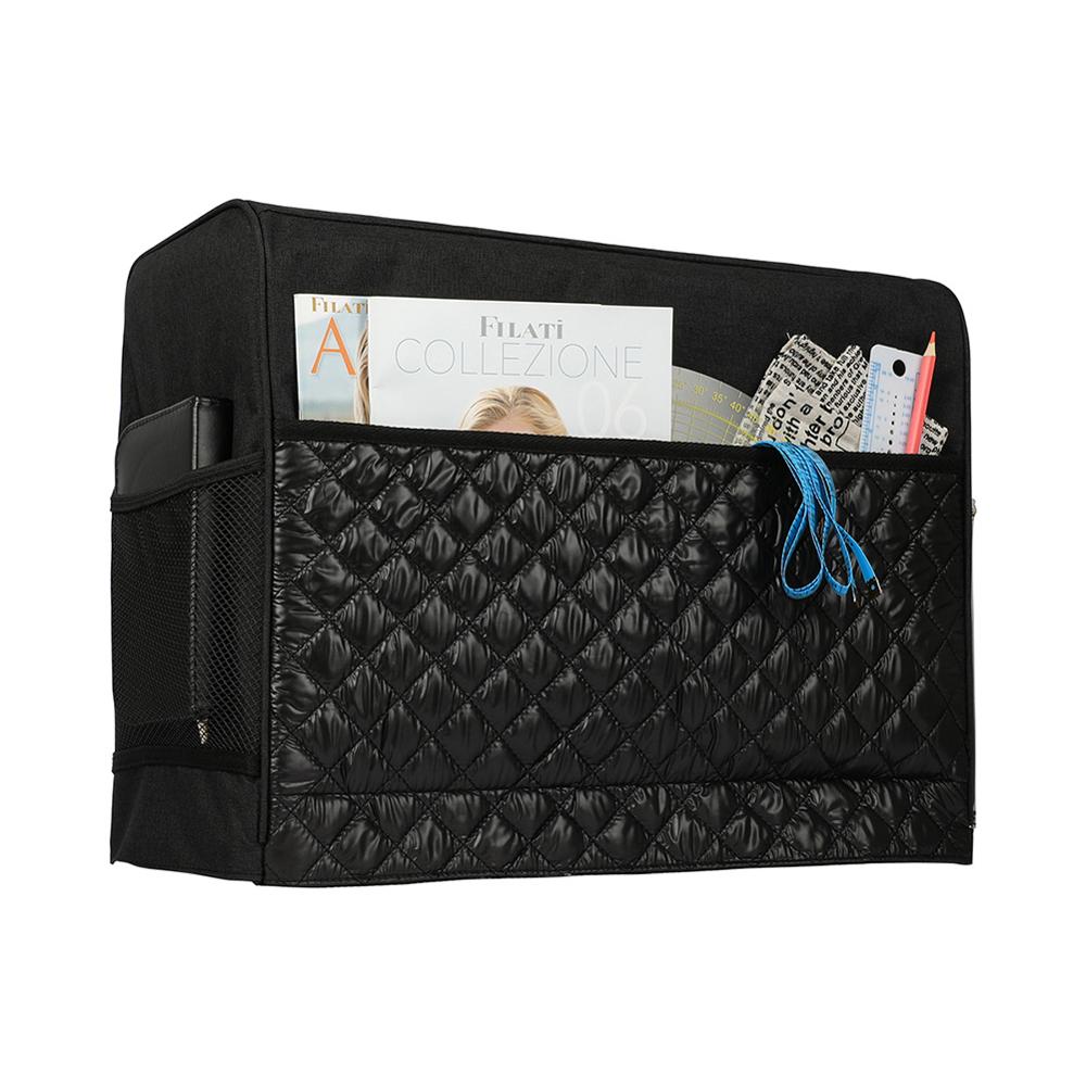 Sewing Machine Dust Cover with Storage Pockets cloth Compatible with Most Standard Singer and Brother household sew Machines